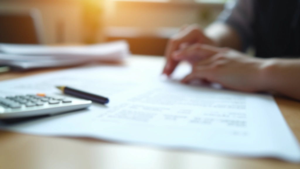 Documents fiscaux avec calculatrice et stylo sur bureau